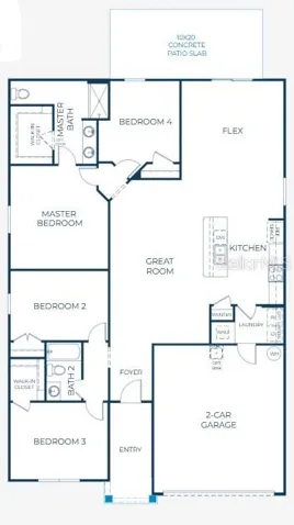 Floor Plan- Model home - actual features may vary.