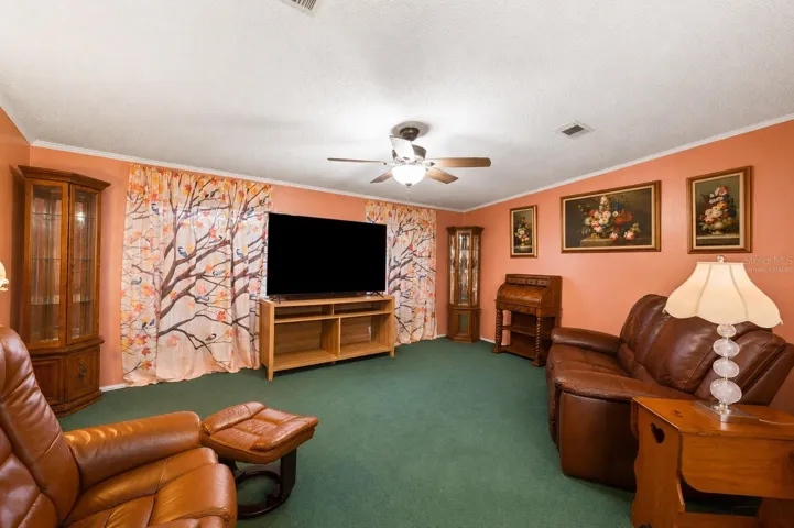 Living room - Virtually staged to remove personal items