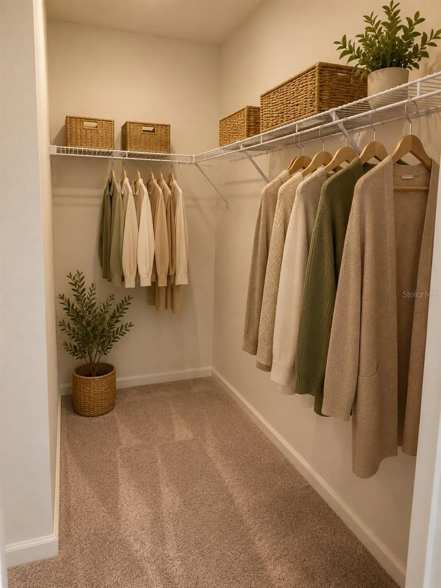Closet - virtual staged