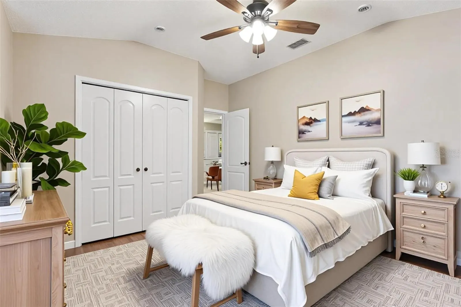 Virtually Staged Bedroom Three