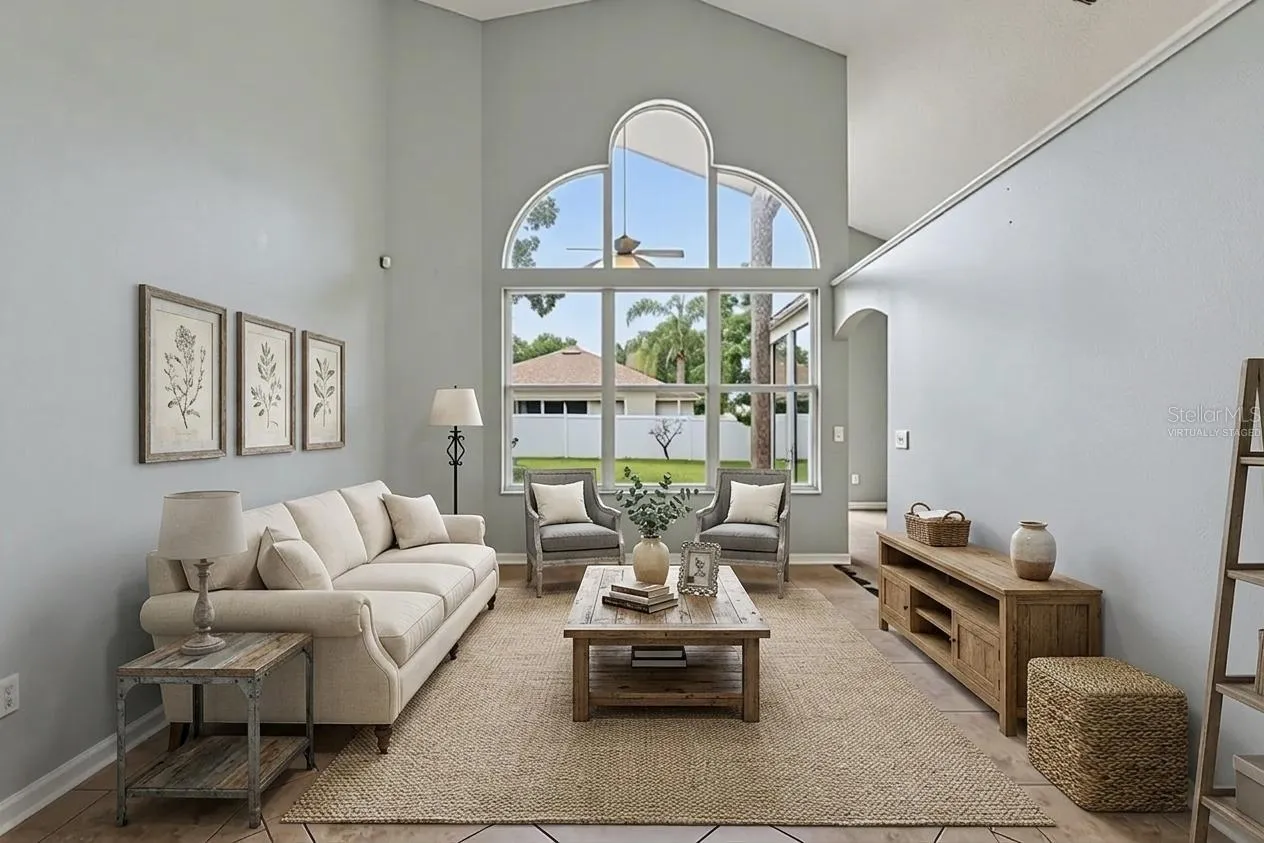 Virtually staged Family Room