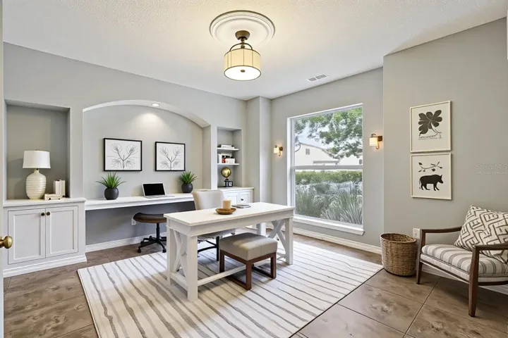 Virtually Staged Home Office