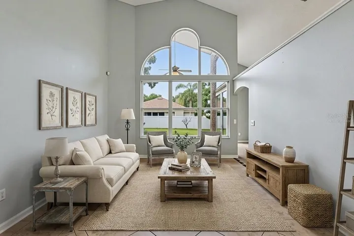 Virtually staged Family Room