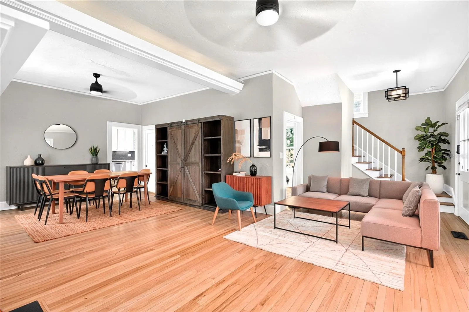 Staged- Possible Living/Dining Area
