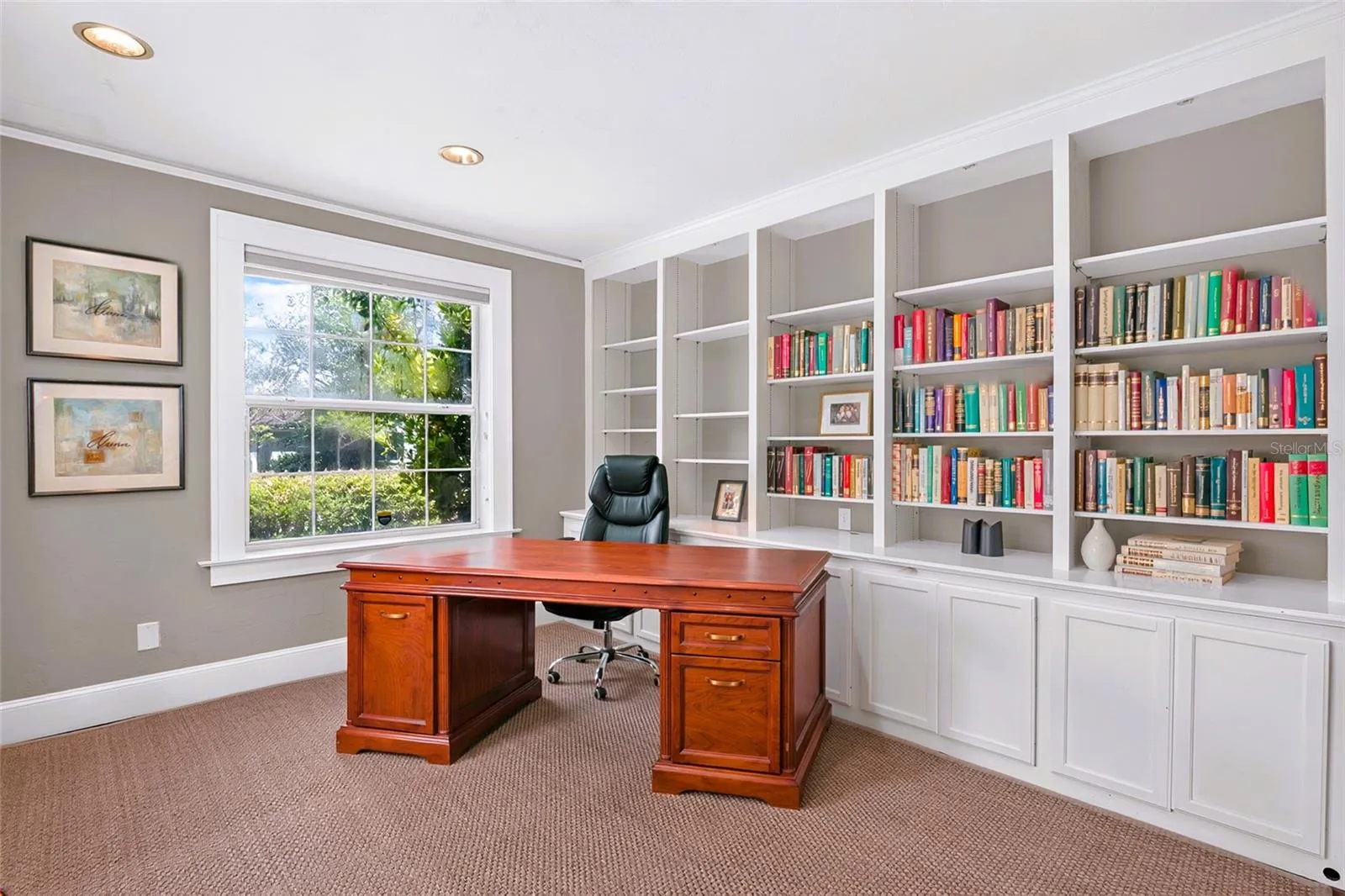 Den can be a Home Office or Library
