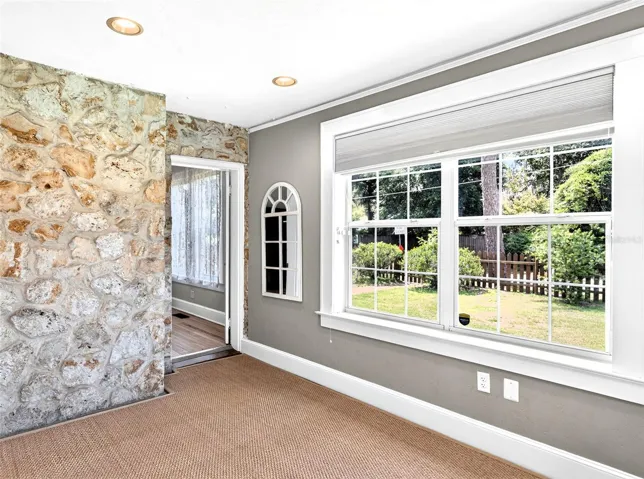 Entrance to Den has Chert Stone Wall