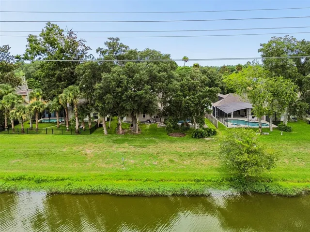 Pondview backyard has plenty of privacy and beautiful waterviews