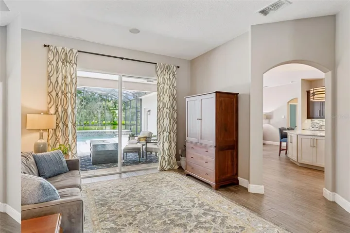 Surround sound speakers/wiring throughout the home-sold as-is; Sellers have never used them.