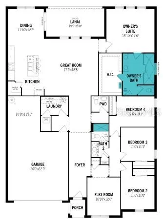 Meadowlark Landing Lot 144 (Model Home) Floorplan with Upgrades