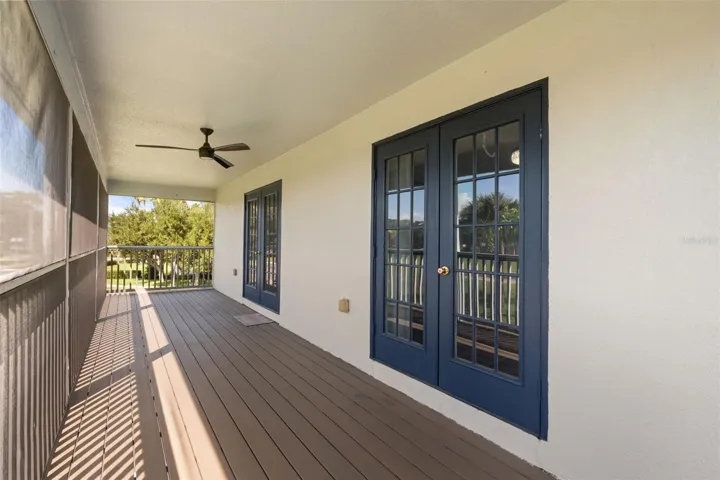 Private balcony stretching whole rear of property