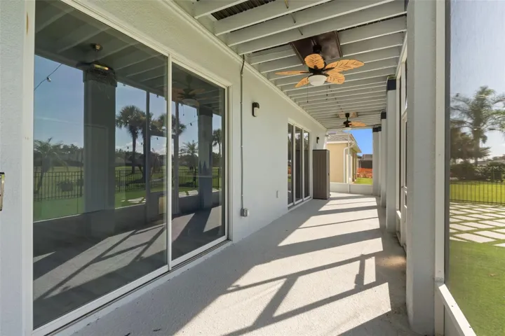 Screened patio rear of property