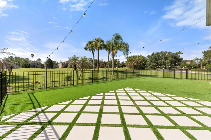 Landscaped yard