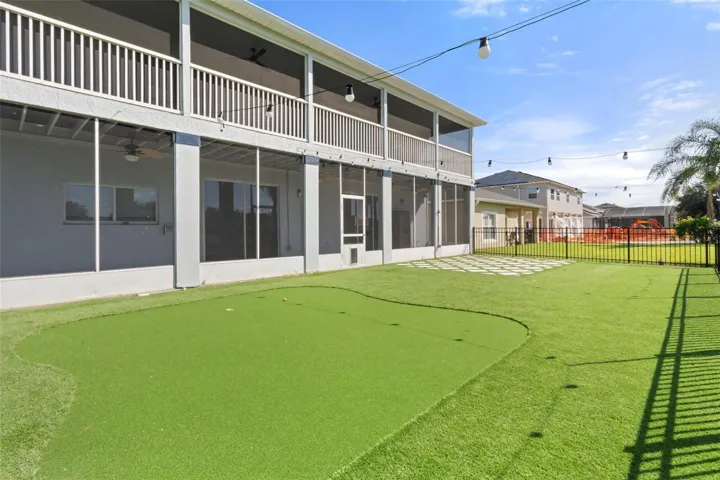 Private putting green at rear of property