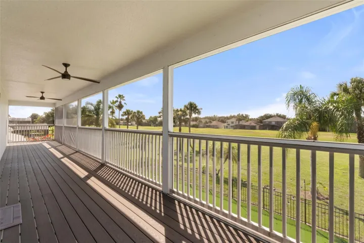 Private balcony stretching whole rear of property