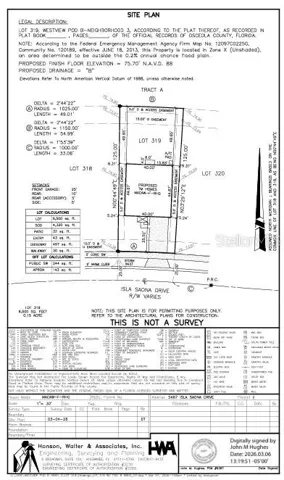 5467 Isla Saona Drive Preliminary Plot Plan