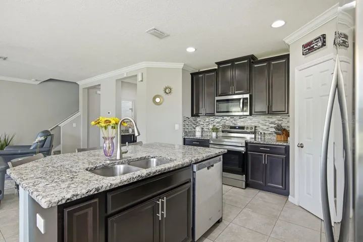 Kitchen Overlooking Living room