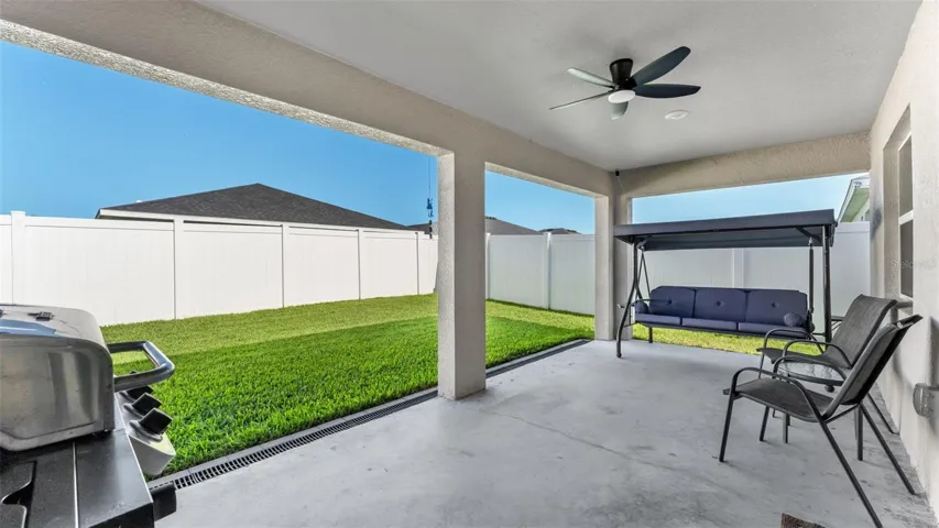 Cover, concrete back porch
