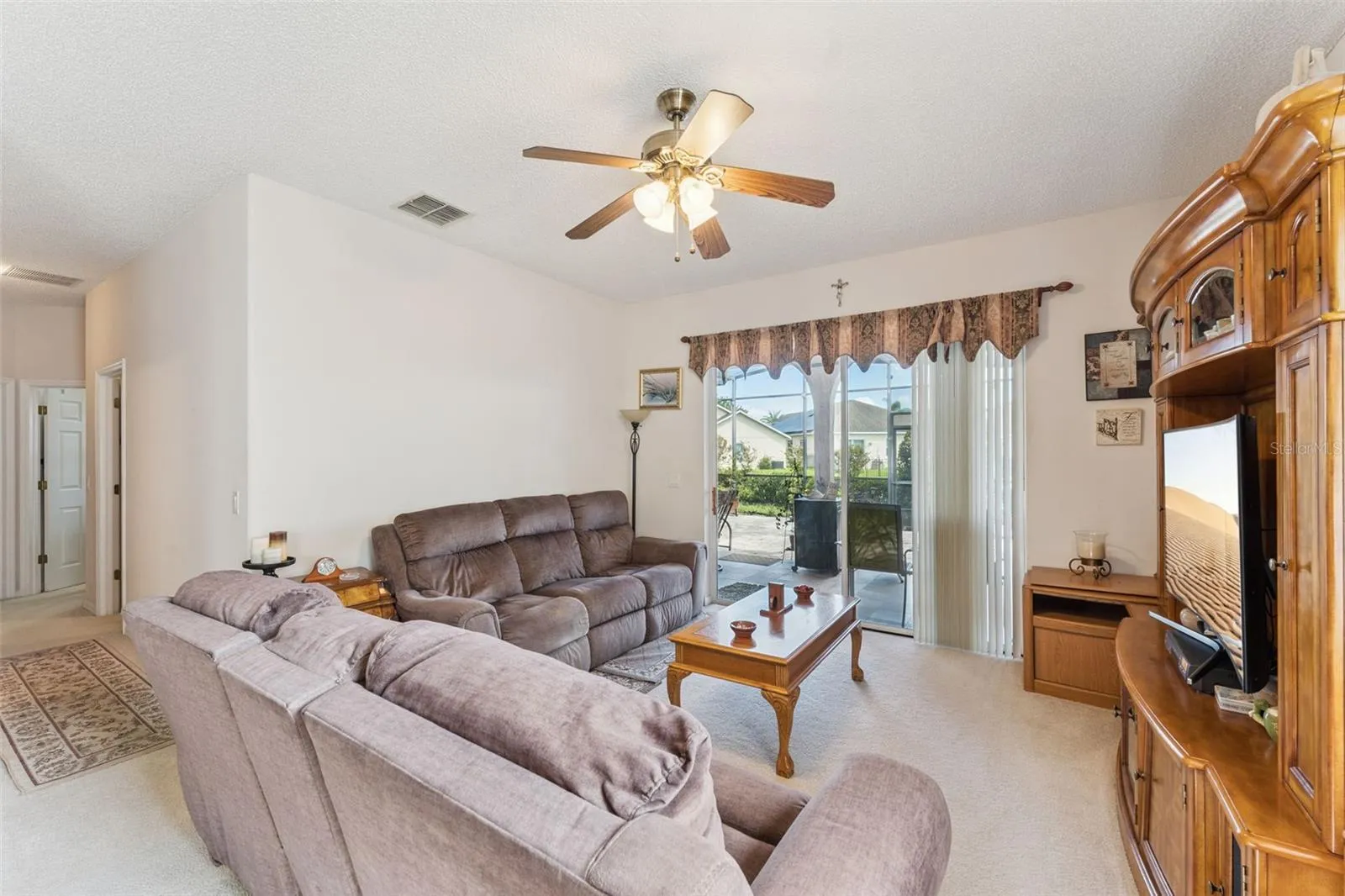 Family Room with Patio View
