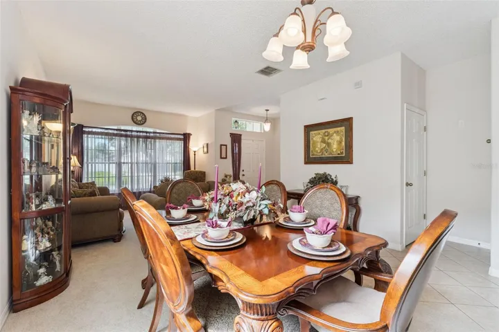 Dining Room with Living Room View