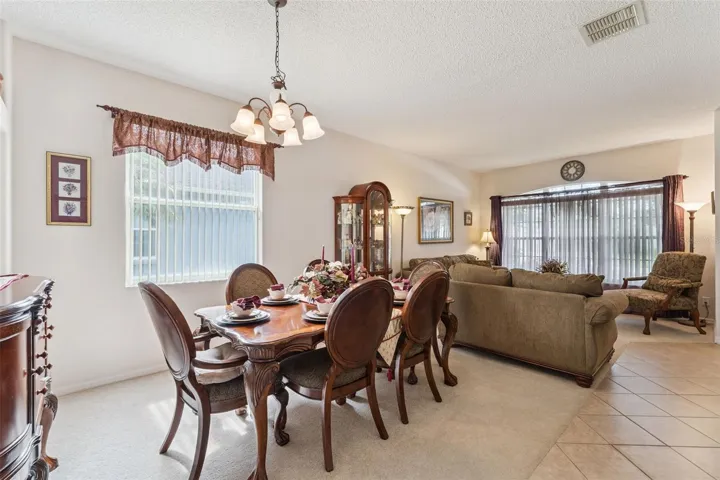 Dining Room with Living Room View