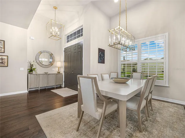 Elegant Lighting Fixtures, Plantation Shutters, Double Door Entry