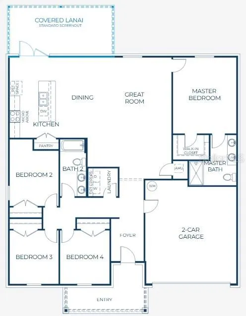 Floor Plan- Model home - actual features may vary.