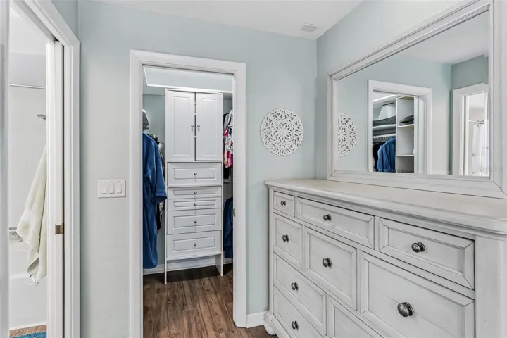 Small walk-in closet with plenty of room
