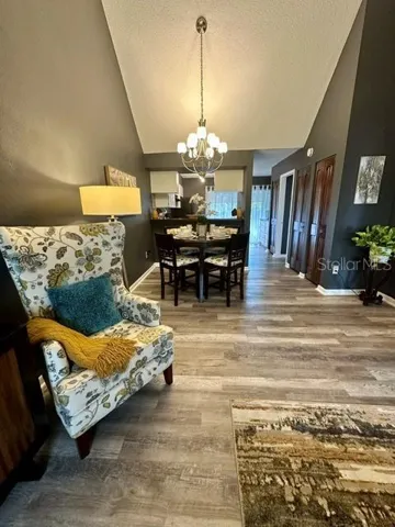 Relax in your wing backed chair.
