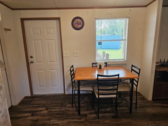 Walk in to your dining area from the front porch