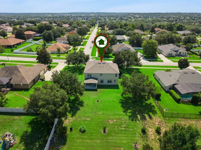 Aerial views help buyers see the lot size, spacing, and overall value more clearly.