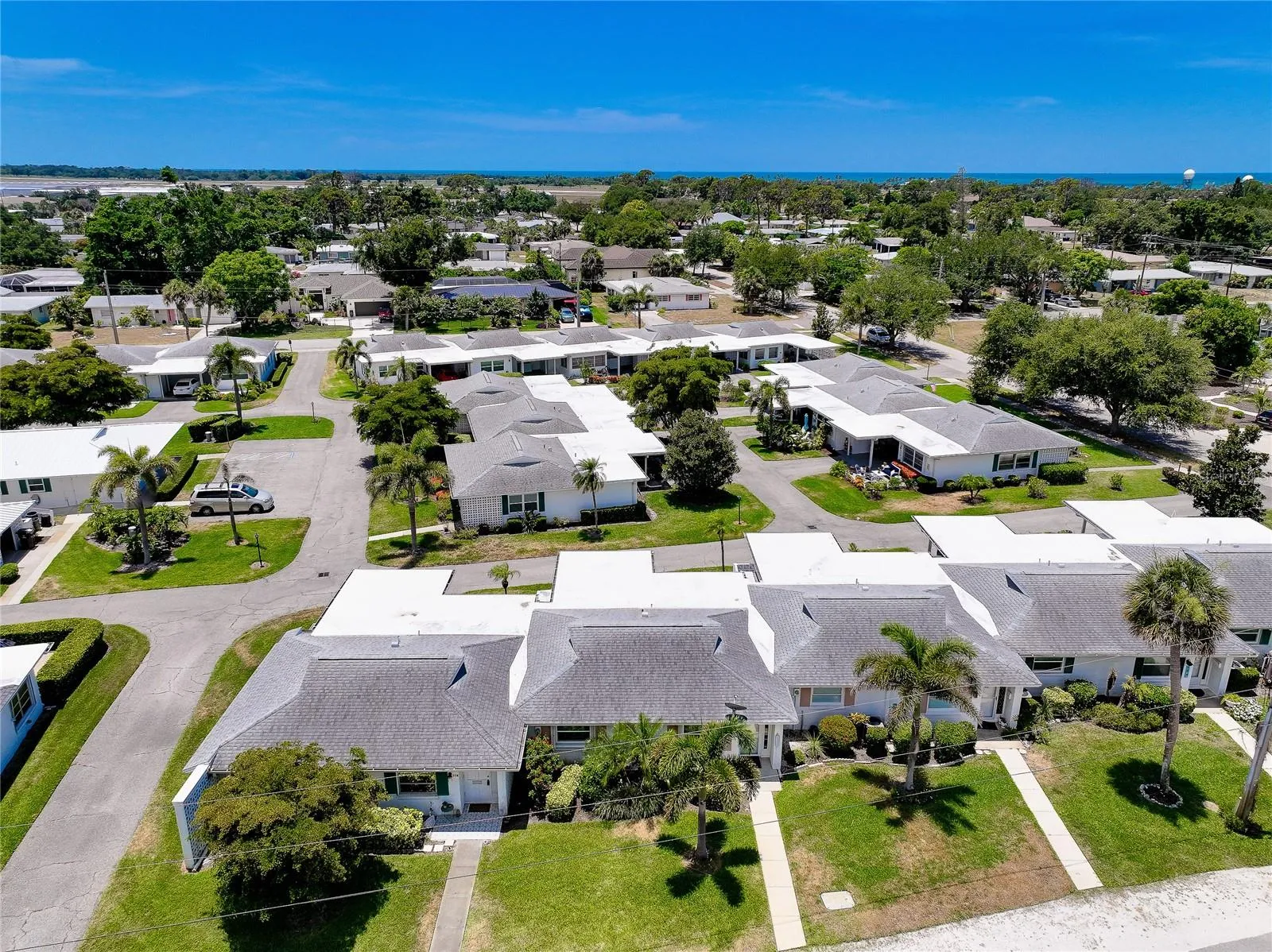 Aerial view of the block. Unit #112 is 2nd from the left