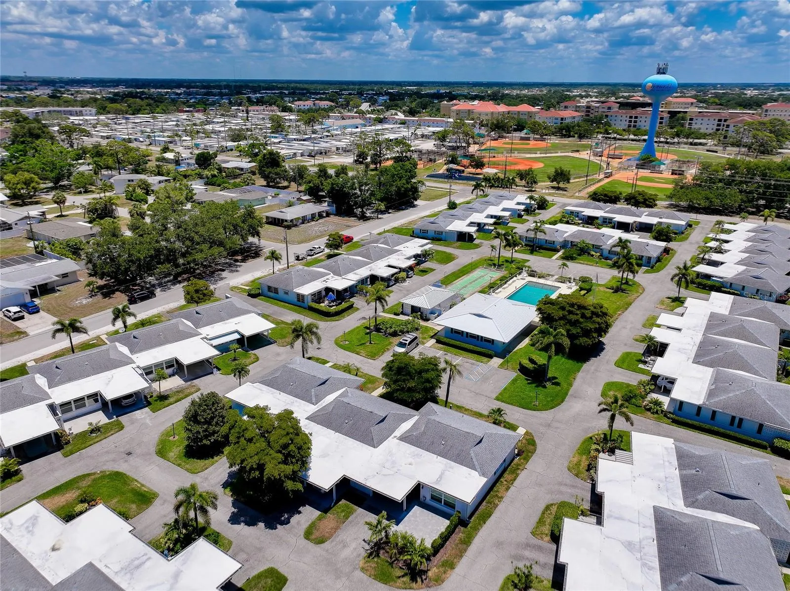 Aerial view of Beach Manor Villas