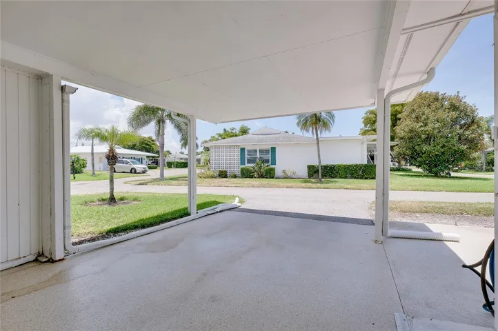 View from carport
