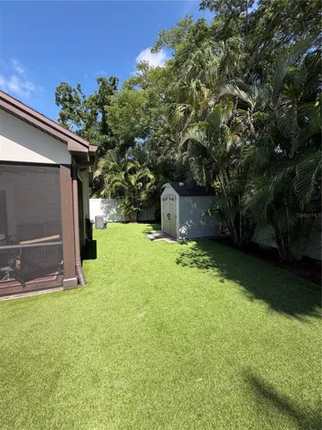 rear yard with shed