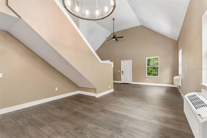 View of living room from the dining room