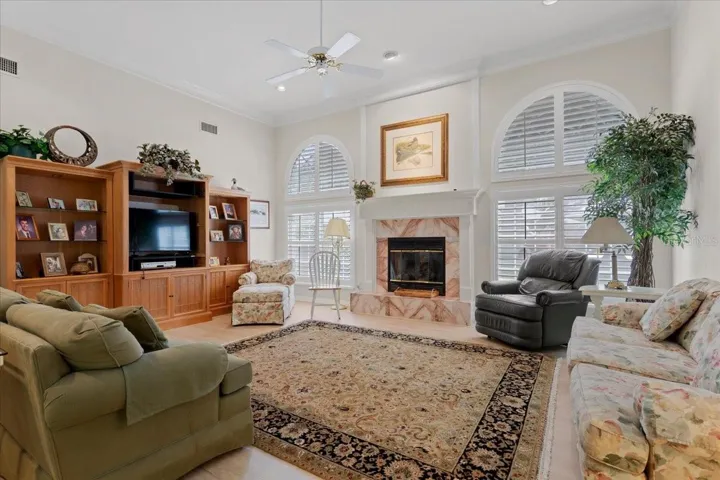 Great Room surrounding gas fireplace