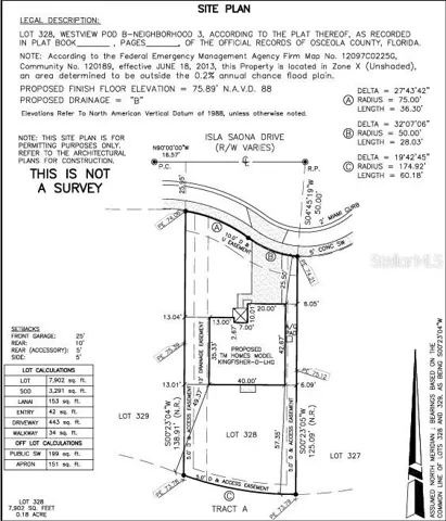 5436 Isla Saona Drive Plot Plan