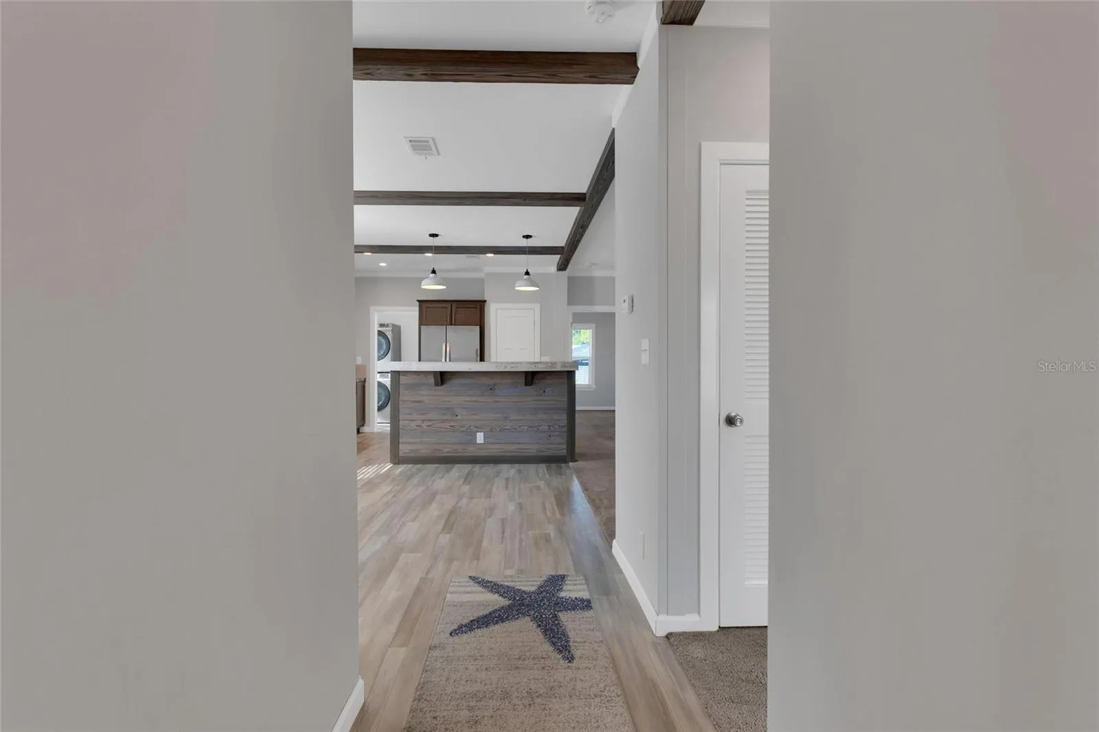 Looking in from the front entrance of the home