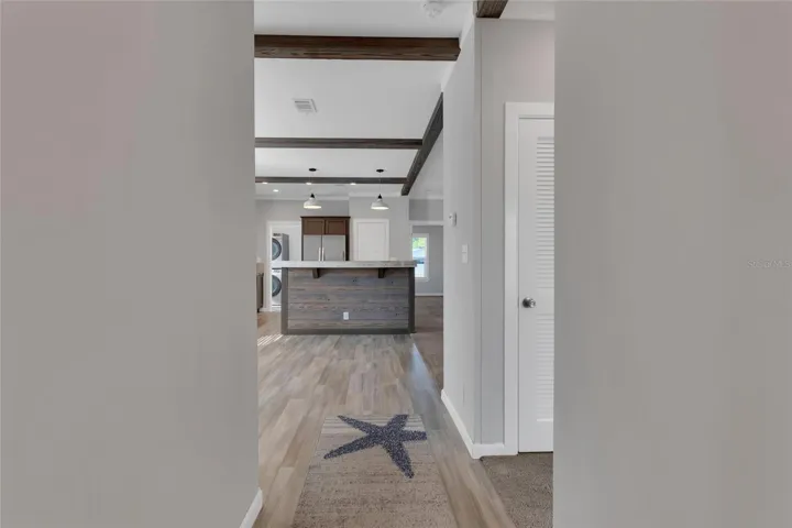 Looking in from the front entrance of the home