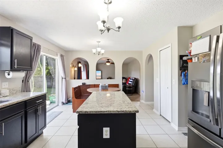 Eat in dining space with open view to living room