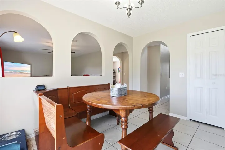 Door to storage space under stairs