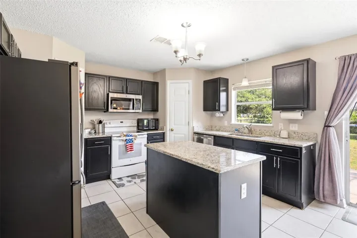Upgraded kitchen:Granite counters, custom handles and cabinet inserts, duel pantries, upgraded appliances and lighting