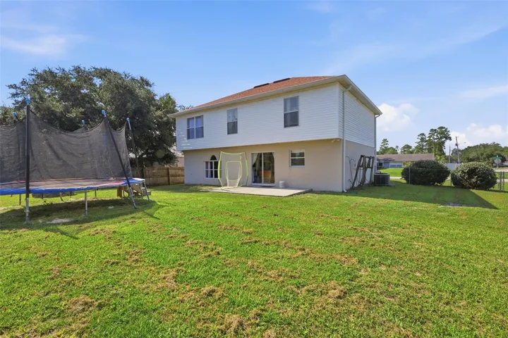 Large private backyard