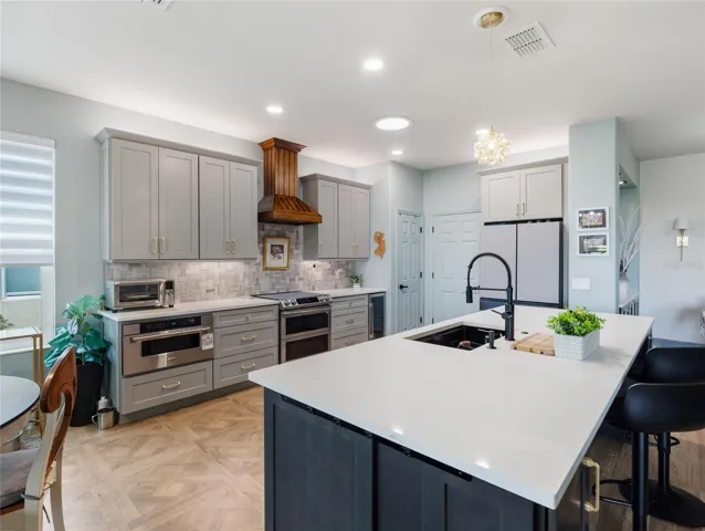 Upgraded kitchen.
