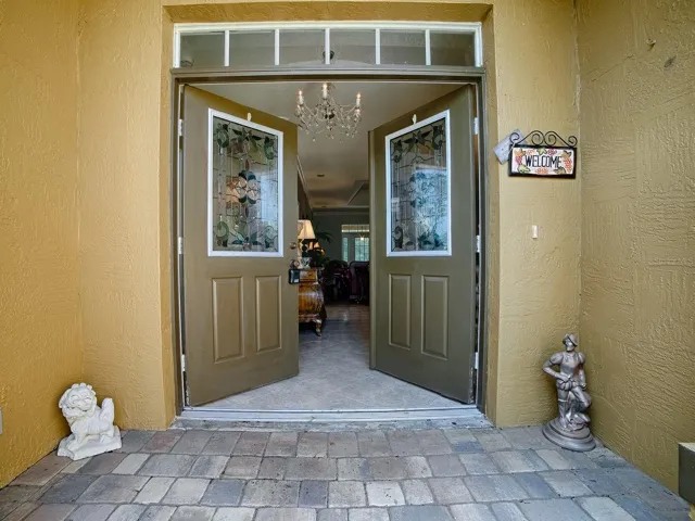 Double doors to enter