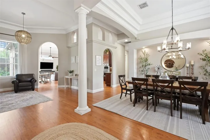 Formal living room and dining room