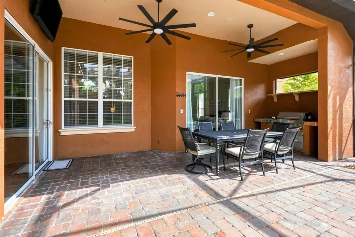 Covered paver patio