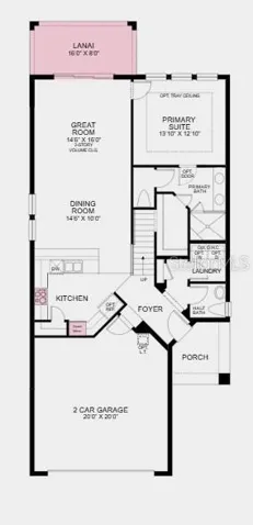 Floor 1 - Additional Highlights Include: tray ceiling package, pocket sliding glass door out to the lanai, oak stair treads with spindles at the stairs, and kitchen pendant lights