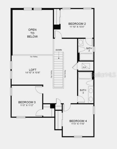 Floor 2 - Additional Highlights Include: tray ceiling package, pocket sliding glass door out to the lanai, oak stair treads with spindles at the stairs, and kitchen pendant lights