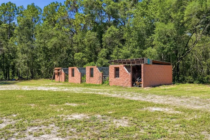 Unfinished horse stables